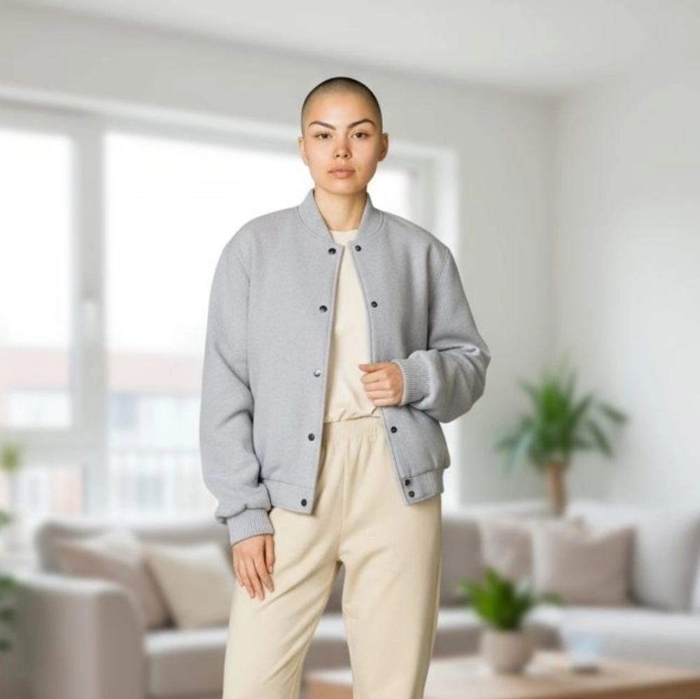 ZARA Women Soft Light Biege Bomber Jacket Size Xlarge NWOT